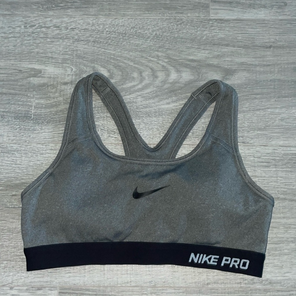Nike Pro Dri Fit Grey Sports Bra